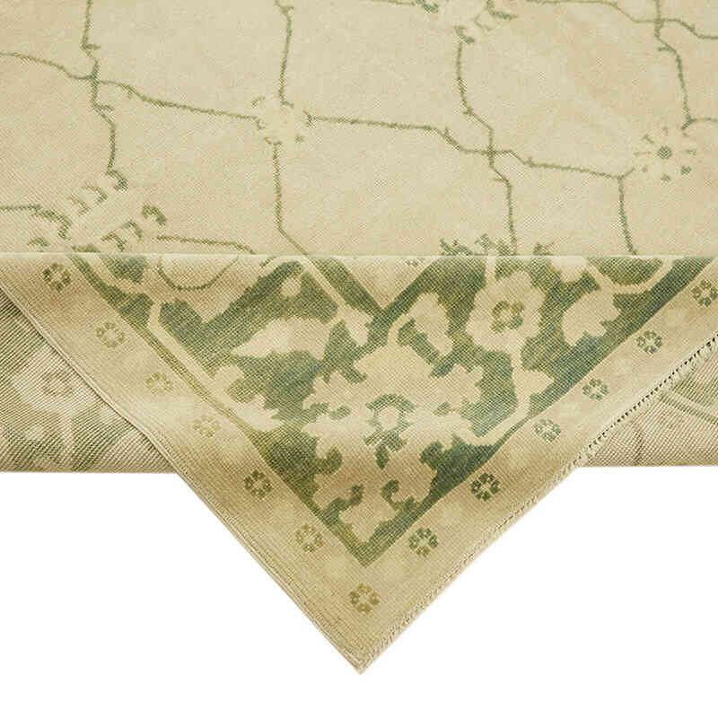 New Hand Knotted Wool Oushak Rug - 8' 1" x 9' 10" (97" x 118") - K0063310