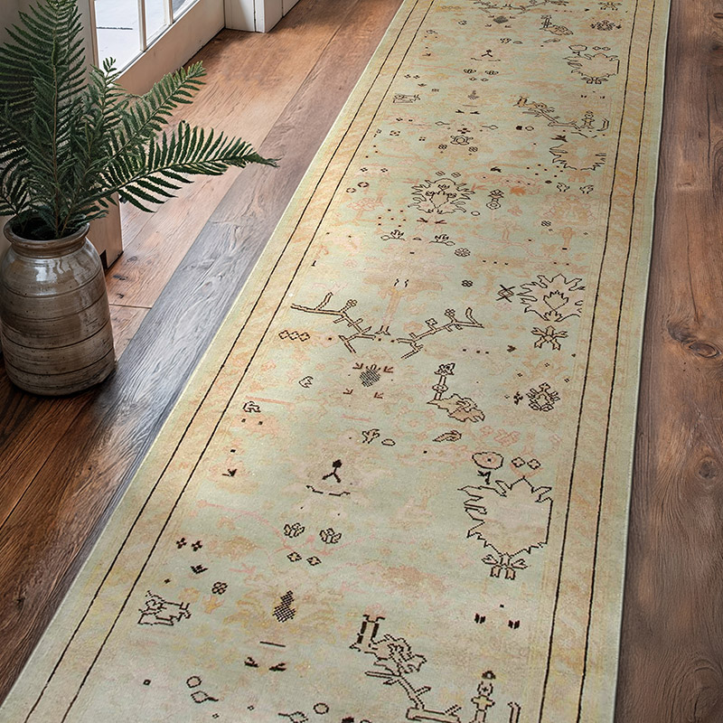 Yeni El Dokuma Uşak Halısı - 88 cm x 360 cm - K0063313