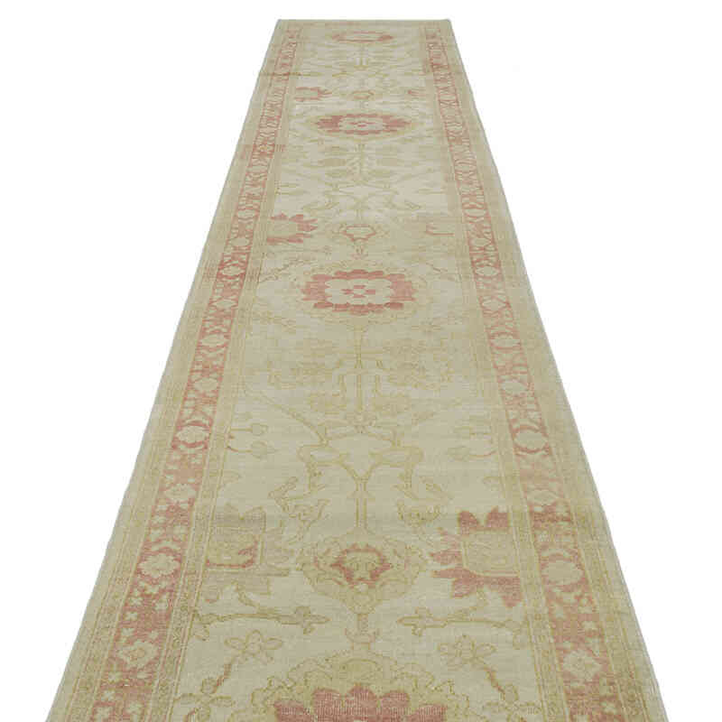 Nueva Alfombra Ushak Tejida a Mano - 77 cm x 403 cm - K0063322