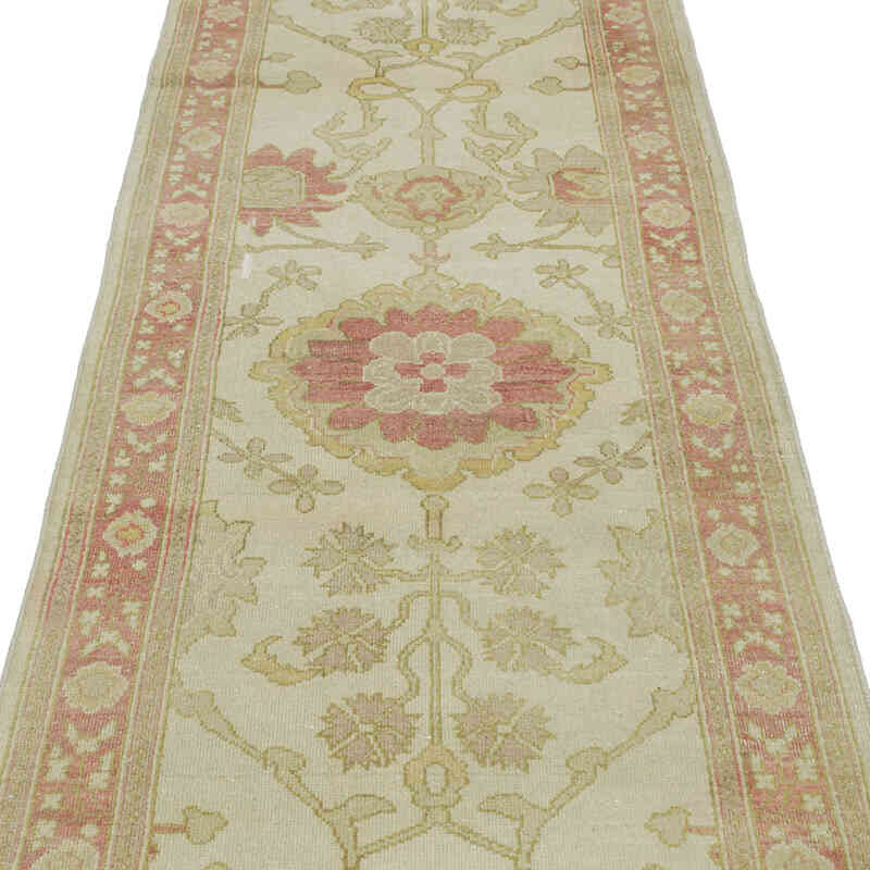 Nueva Alfombra Ushak Tejida a Mano - 77 cm x 403 cm - K0063322