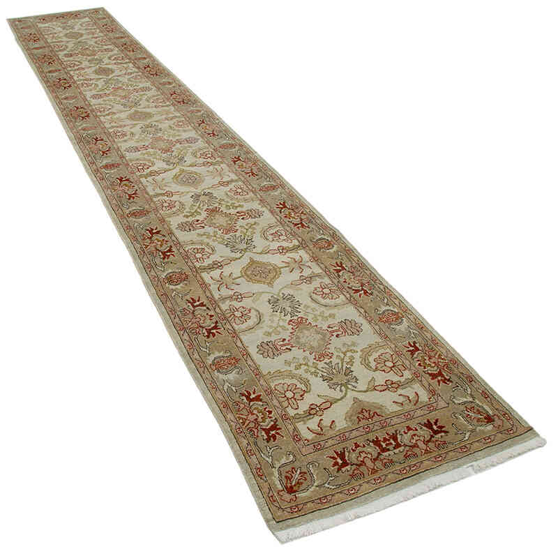 Nueva Alfombra Ushak Tejida a Mano - 73 cm x 423 cm - K0063343