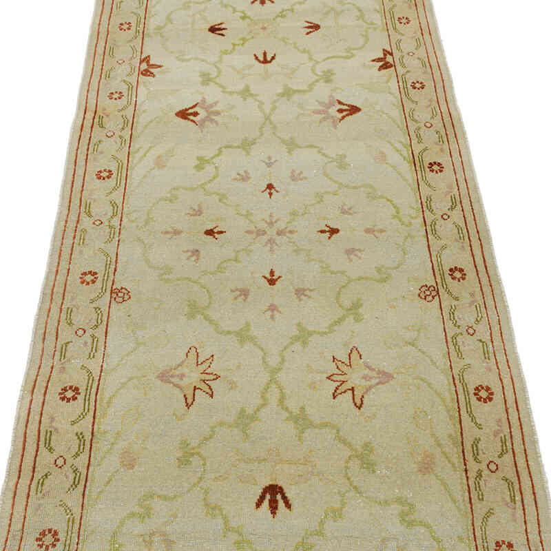 Nueva Alfombra Ushak Tejida a Mano - 80 cm x 308 cm - K0063348
