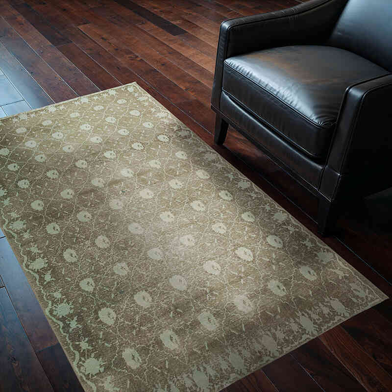 Nueva Alfombra Oushak Tejida a Mano - 115 cm x 175 cm - K0063356