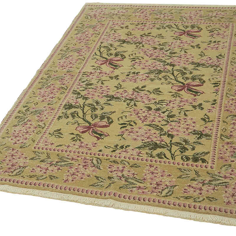 New Hand Knotted Wool Oushak Rug - 4' 1" x 5' 11" (49" x 71") - K0063363