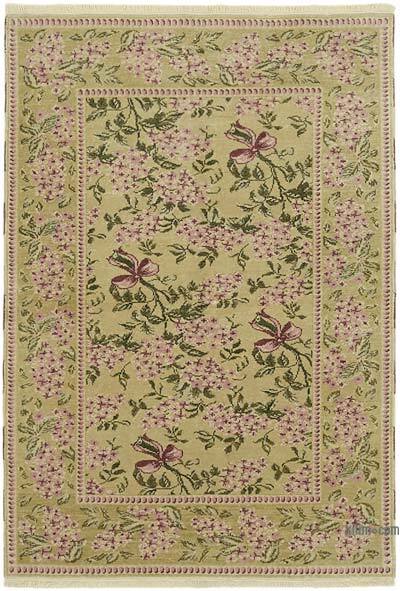 Nueva Alfombra Oushak Tejida a Mano - 125 cm x 180 cm