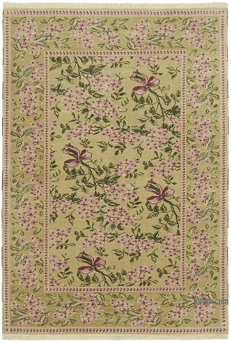 New Hand Knotted Wool Oushak Rug - 4' 1" x 5' 11" (49" x 71") - K0063363