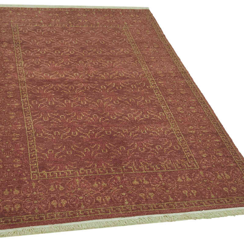 New Hand Knotted Wool Oushak Rug - 4'  x 6'  (48" x 72") - K0063364