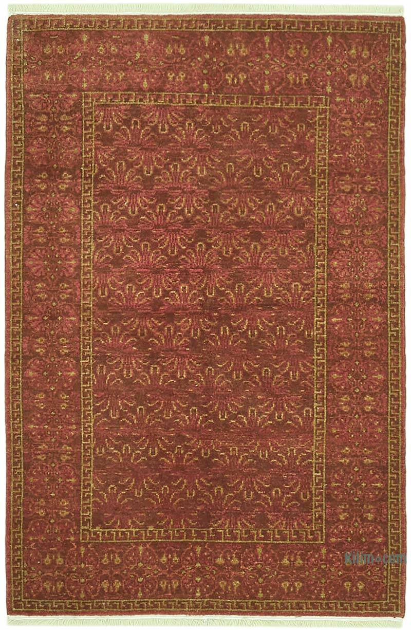 New Hand Knotted Wool Oushak Rug - 4'  x 6'  (48" x 72") - K0063364