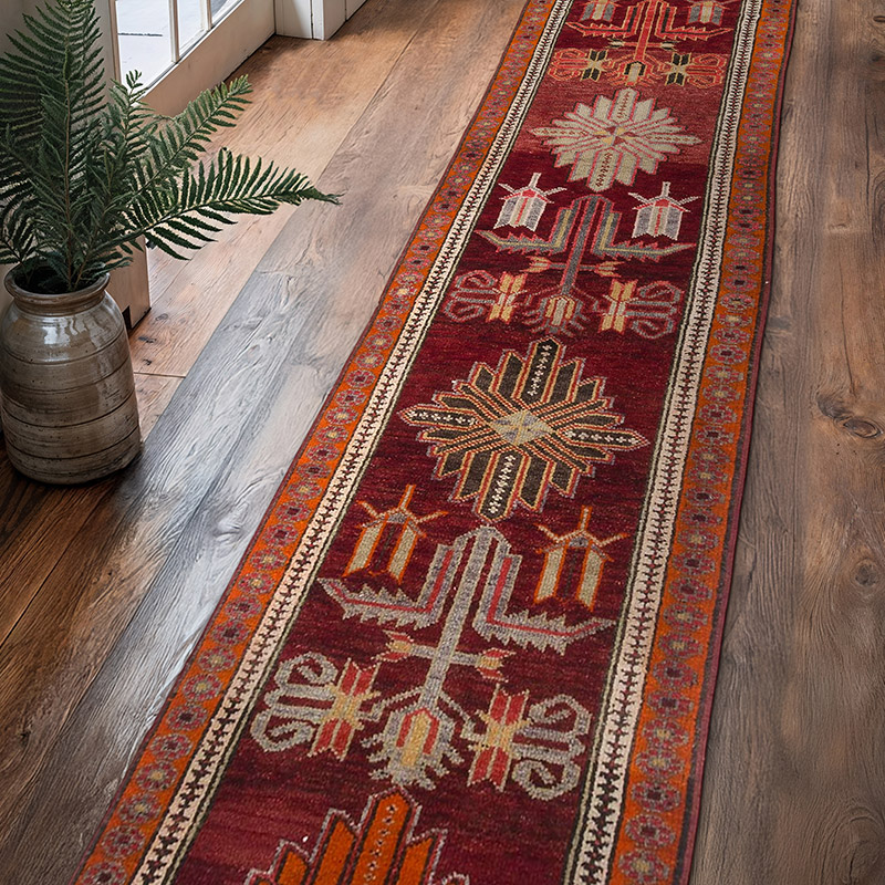 Alfombra Vintage de pasillo - 93 cm x 397 cm - K0063377