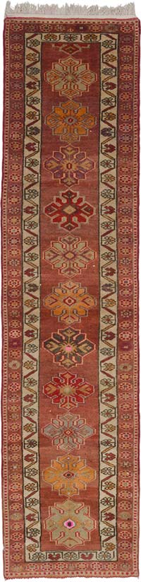 Vintage Tribal Runner Rug - 2' 10" x 11' 7" (34" x 139")