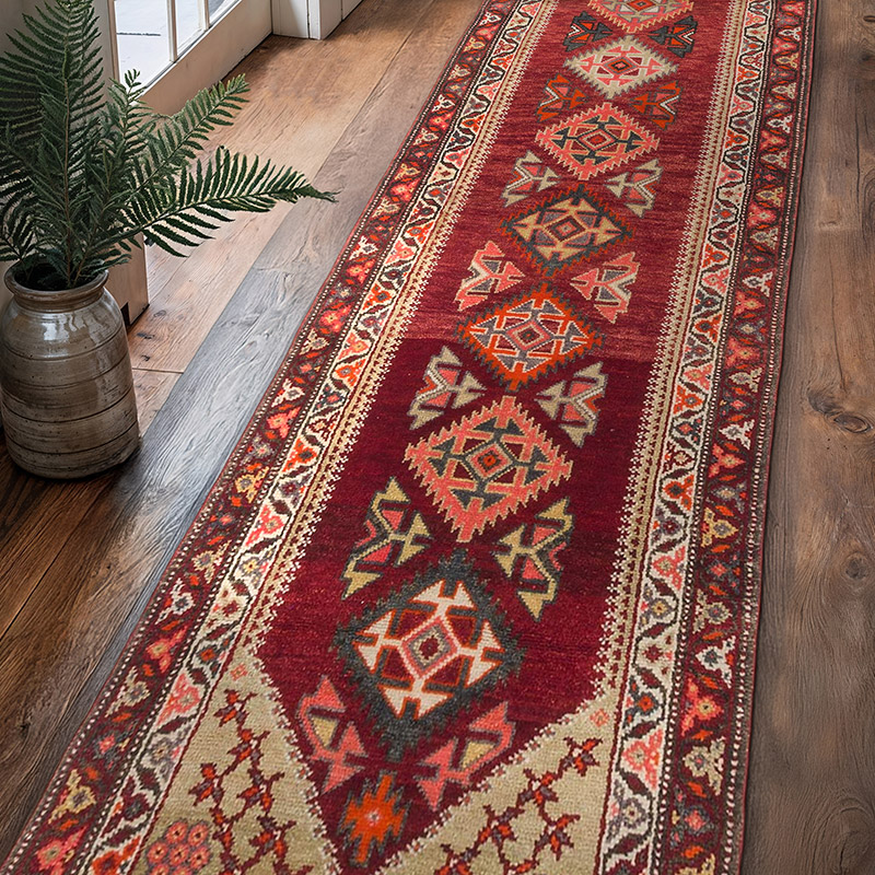 Vintage Tribal Runner Rug - 3'  x 10' 6" (36" x 126") - K0063391