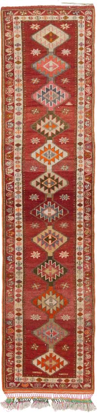 Alfombra Vintage de pasillo - 92 cm x 387 cm