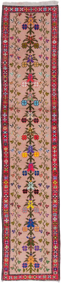 Alfombra Vintage de pasillo - 87 cm x 393 cm