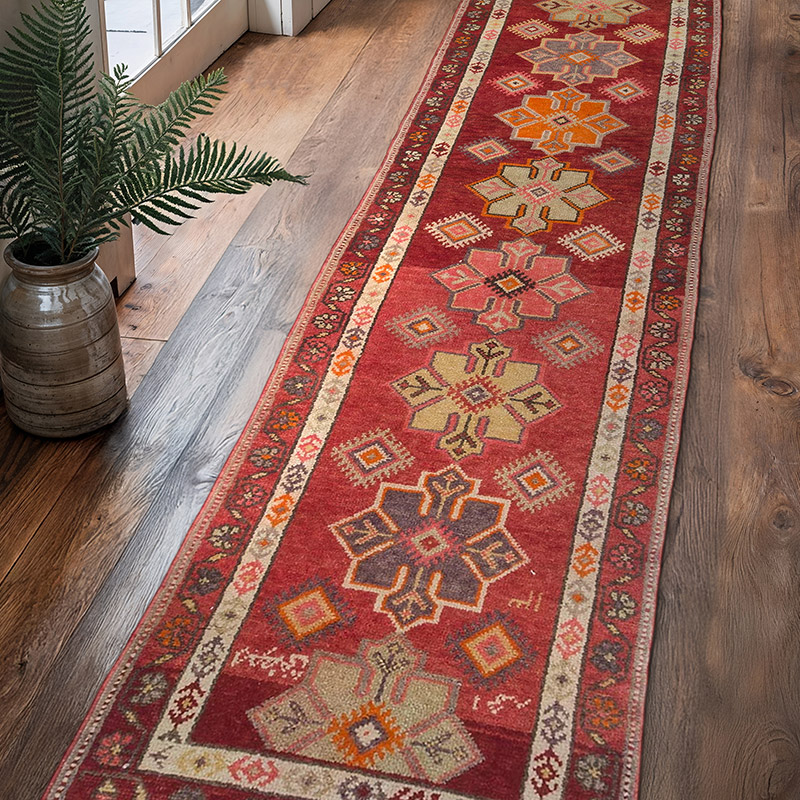Alfombra Vintage de pasillo - 84 cm x 354 cm - K0063407