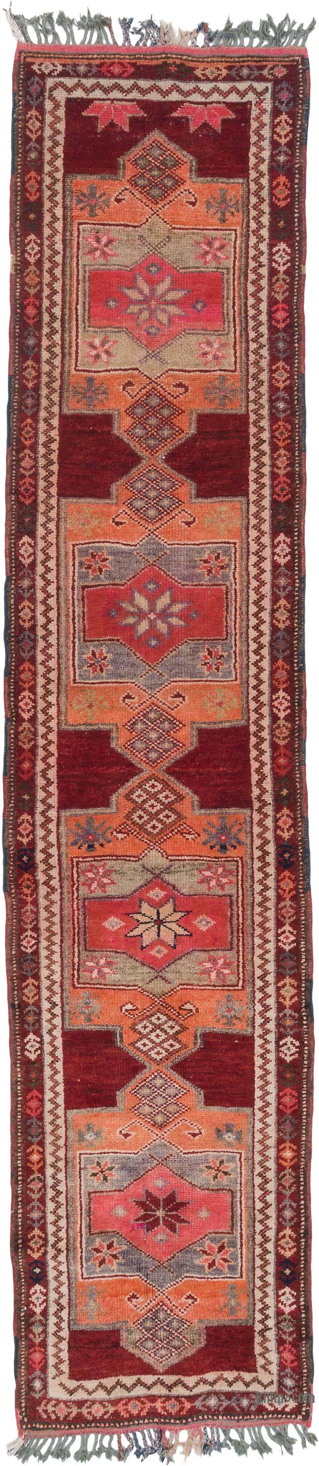 Alfombra Vintage de pasillo - 87 cm x 396 cm - K0063417