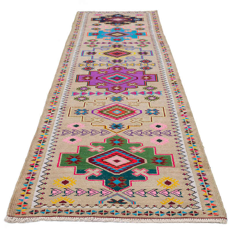 Vintage Tribal Runner Rug - 3' 1" x 10' 4" (37" x 124") - K0063420