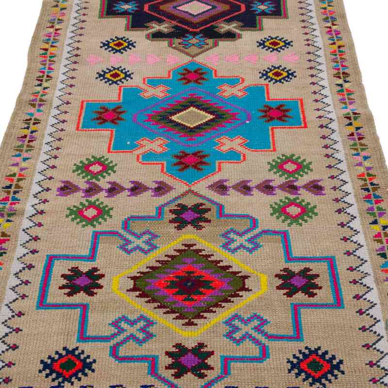 Vintage Tribal Runner Rug - 3' 1" x 10' 4" (37" x 124") - K0063420
