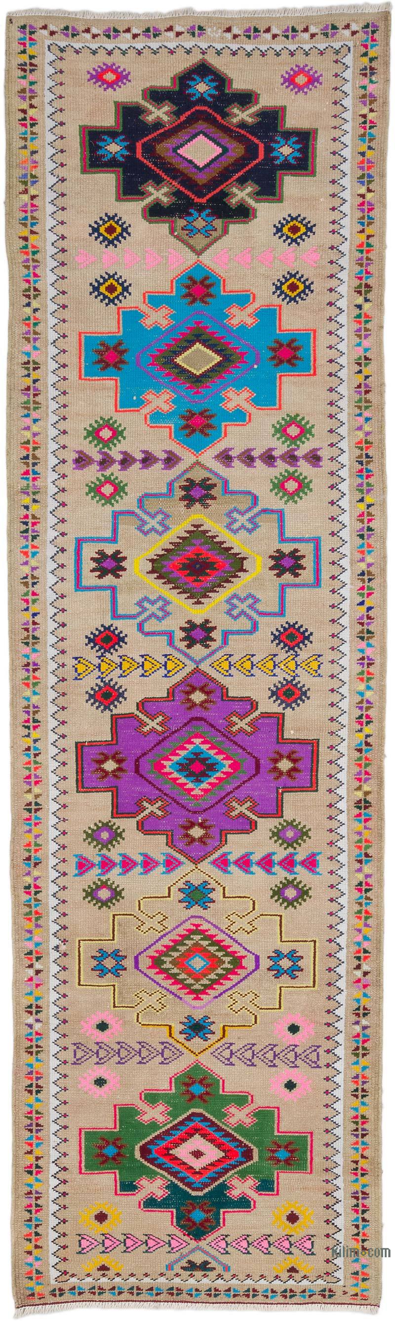 Vintage Tribal Runner Rug - 3' 1" x 10' 4" (37" x 124") - K0063420