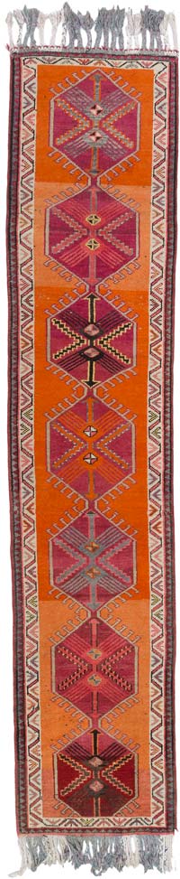 Vintage Tribal Runner Rug - 2' 10" x 13' 3" (34" x 159")