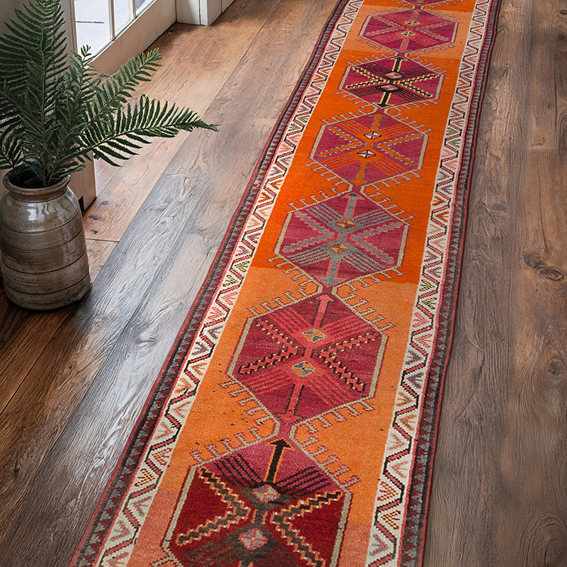Alfombra Vintage de pasillo - 87 cm x 403 cm - K0063421