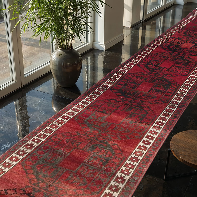 Vintage Tribal Runner Rug - 2' 9" x 16'  (33" x 192") - K0063431
