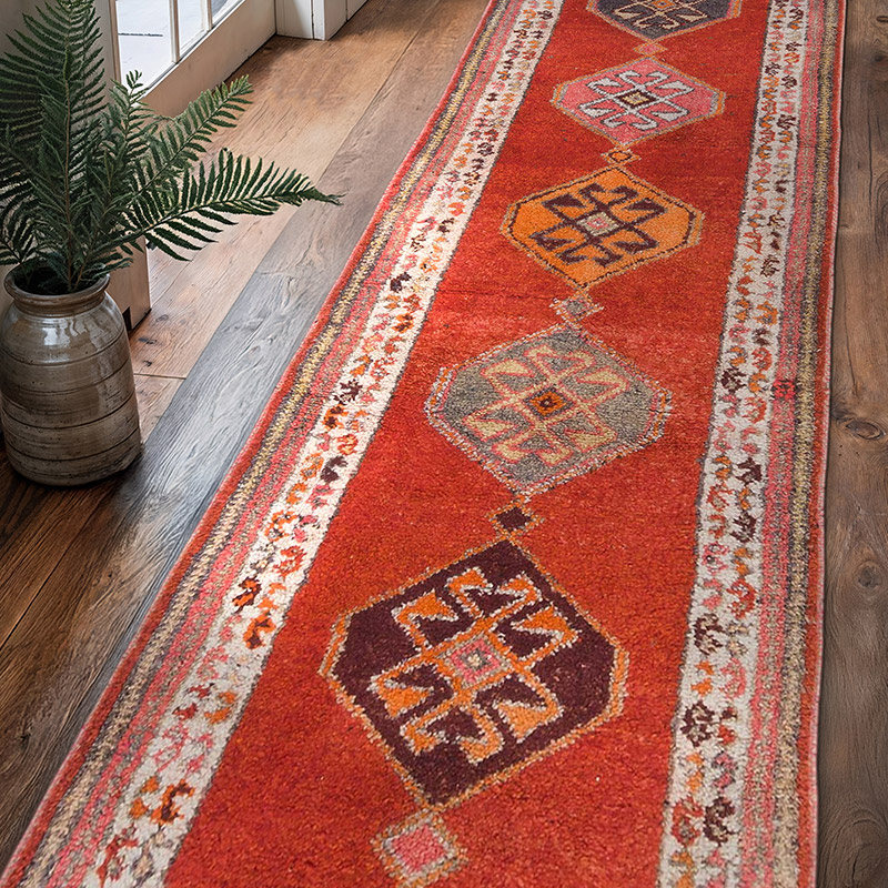 Alfombra Vintage de pasillo - 100 cm x 343 cm - K0063461