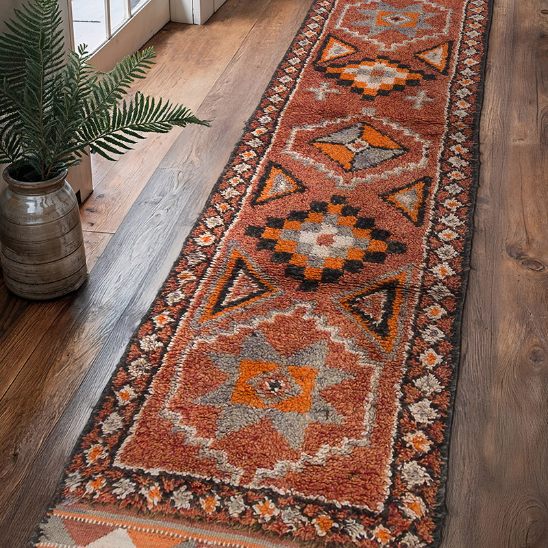 Alfombra Vintage de pasillo - 84 cm x 322 cm - K0063473