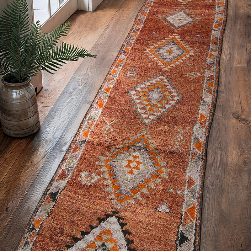 Alfombra Vintage de pasillo - 100 cm x 416 cm - K0063476
