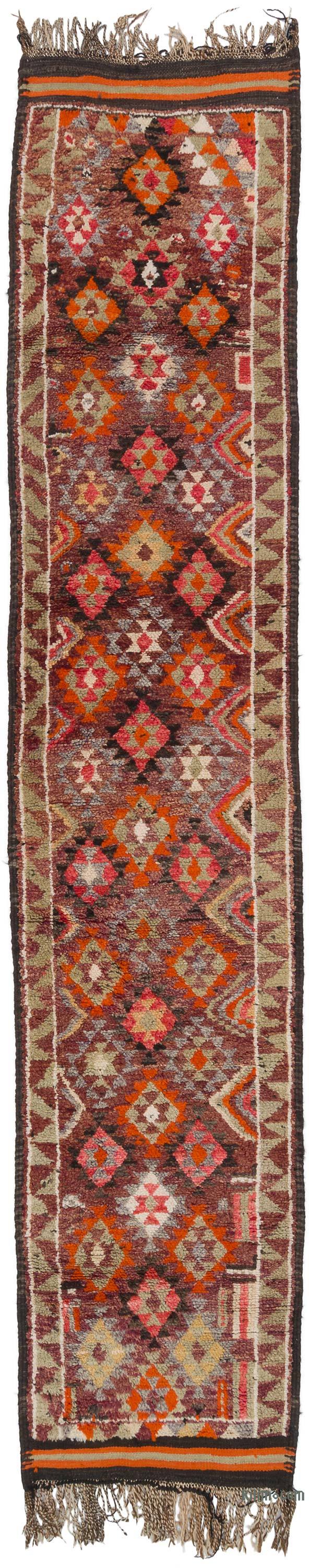 Vintage Tribal Runner Rug - 2' 10" x 13' 9" (34" x 165") - K0063480