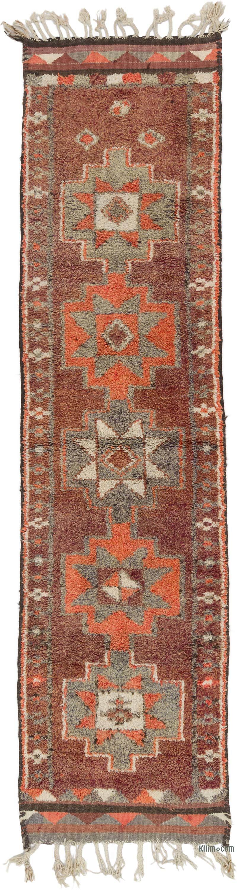 Vintage Tribal Runner Rug - 3'  x 11' 4" (36" x 136") - K0063482