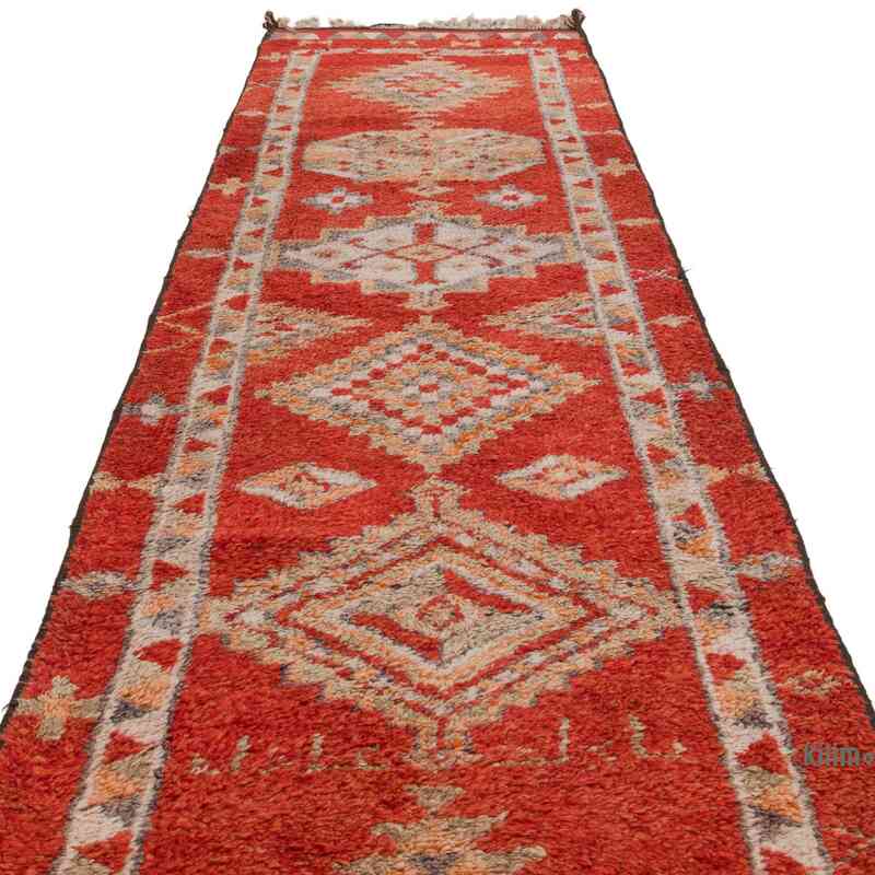 Vintage Tribal Runner Rug - 3' 3" x 11' 9" (39" x 141") - K0063486