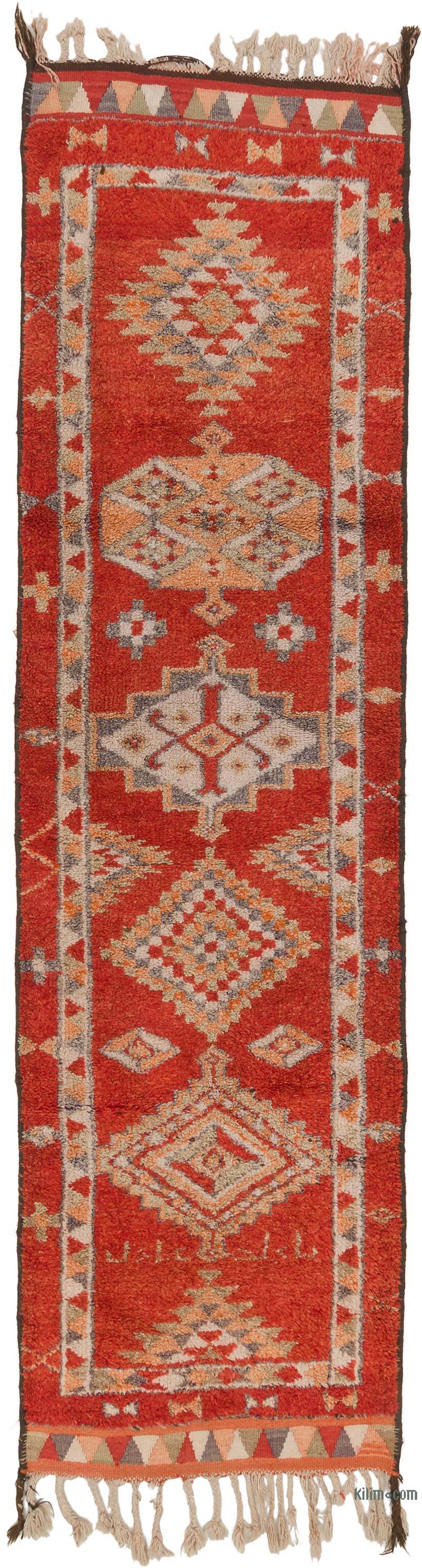 Vintage Tribal Runner Rug - 3' 3" x 11' 9" (39" x 141") - K0063486