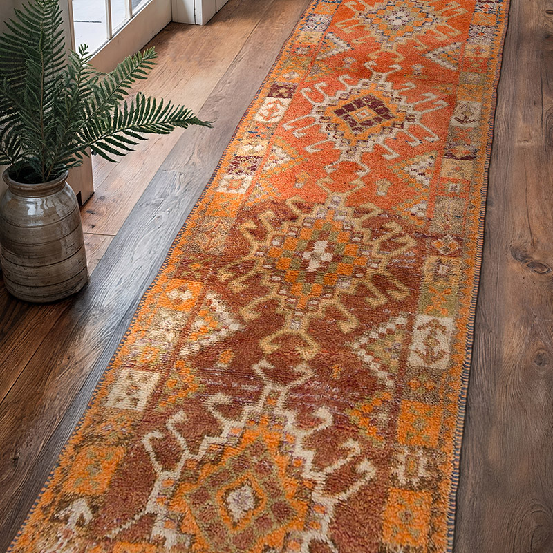 Vintage Tribal Runner Rug - 2' 11" x 11' 4" (35" x 136") - K0063495