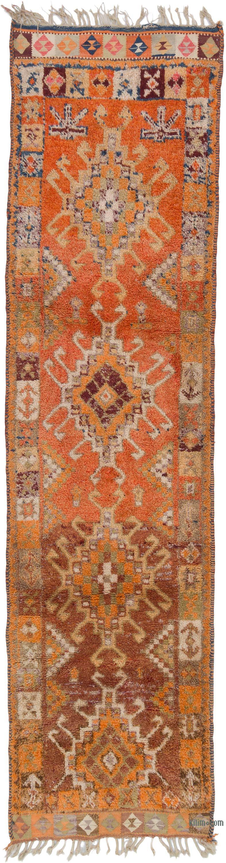 Vintage Tribal Runner Rug - 2' 11" x 11' 4" (35" x 136") - K0063495