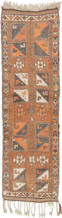 Vintage Tribal Runner Rug - 3' 5" x 11' 3" (41" x 135")