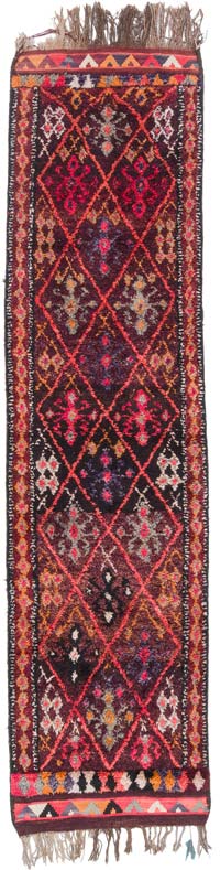 Alfombra Vintage de pasillo - 88 cm x 338 cm