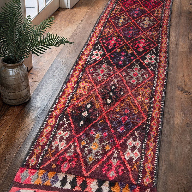 Vintage Tribal Runner Rug - 2' 11" x 11' 1" (35" x 133") - K0063506