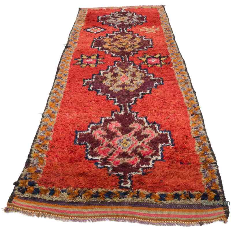 Vintage Tribal Runner Rug - 2' 11" x 9' 5" (35" x 113") - K0063509