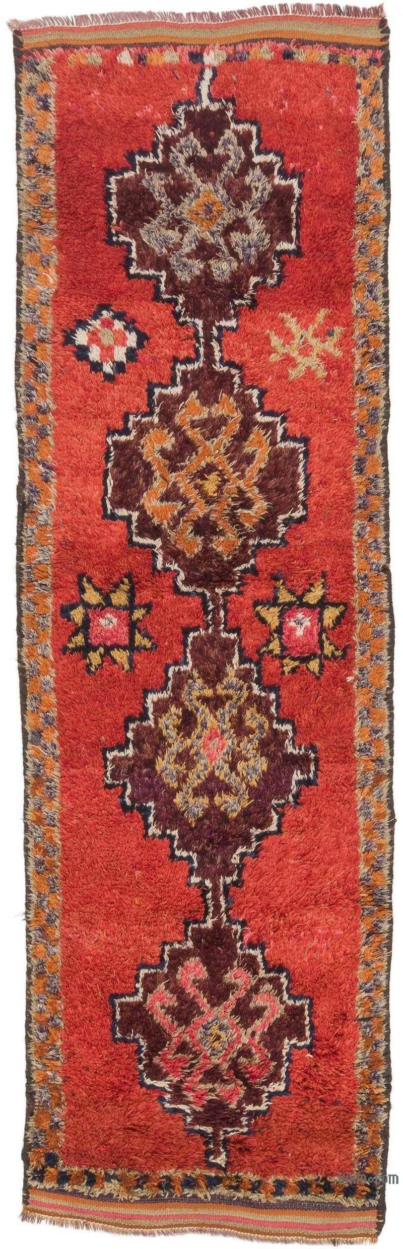 Vintage Tribal Runner Rug - 2' 11" x 9' 5" (35" x 113") - K0063509