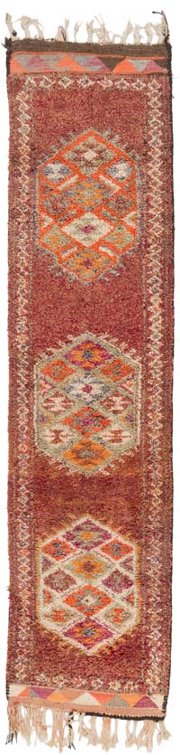 Alfombra Vintage de pasillo - 91 cm x 354 cm