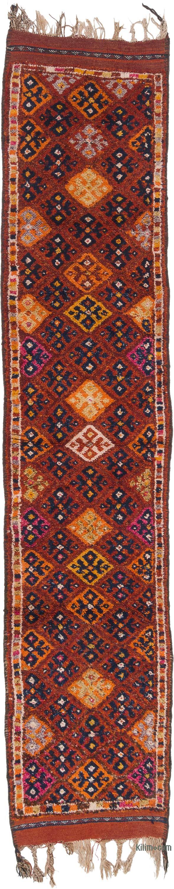 Vintage Tribal Runner Rug - 2' 8" x 12' 11" (32" x 155") - K0063515