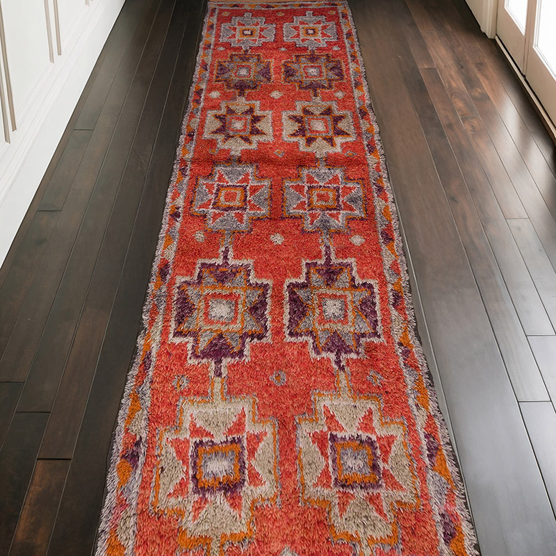 Vintage Tribal Runner Rug - 3' 6" x 11' 2" (42" x 134") - K0063517