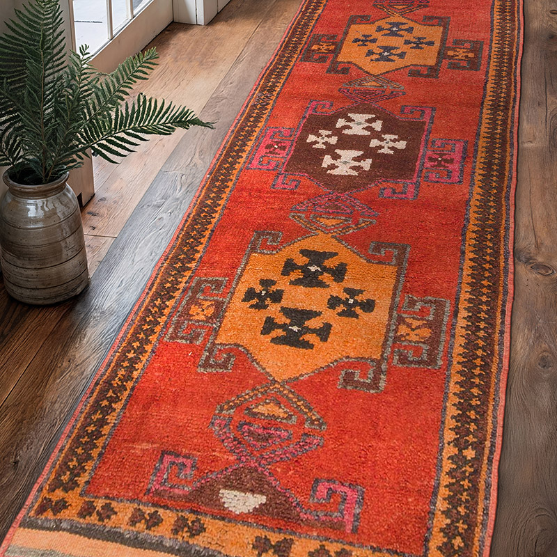 Alfombra Vintage de pasillo - 100 cm x 313 cm - K0063519