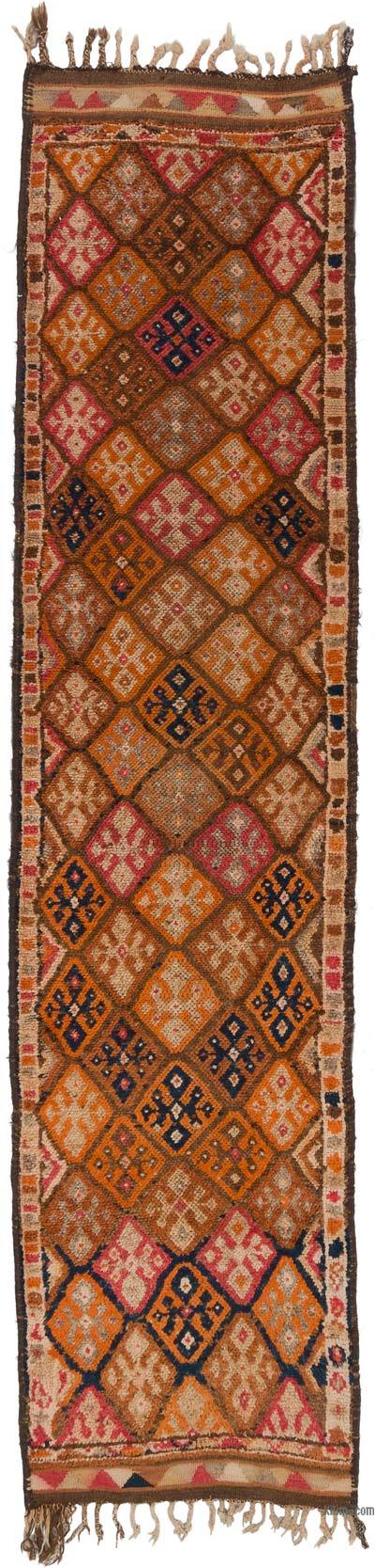 Vintage Turkish Runner Rug - 3' 1" x 13'  (37 in. x 156 in.)