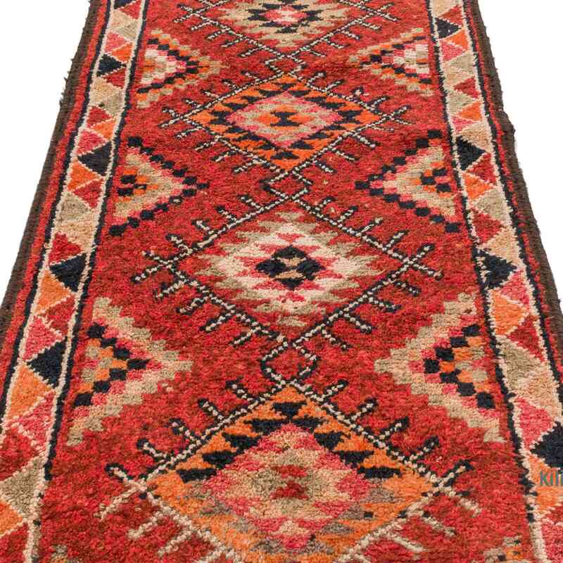 Vintage Tribal Runner Rug - 3' 1" x 11' 11" (37" x 143") - K0063527