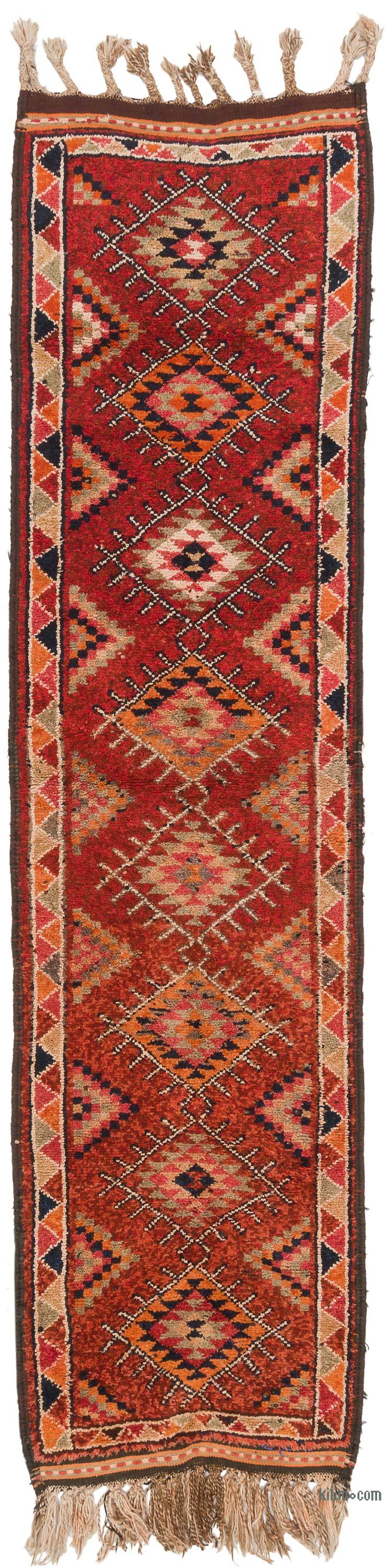 Vintage Tribal Runner Rug - 3' 1" x 11' 11" (37" x 143") - K0063527