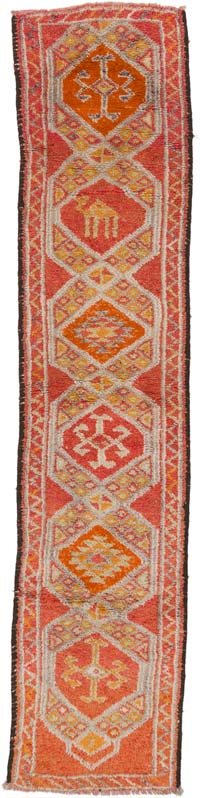 Alfombra Vintage de pasillo - 86 cm x 390 cm