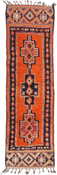 Alfombra Vintage de pasillo - 81 cm x 277 cm