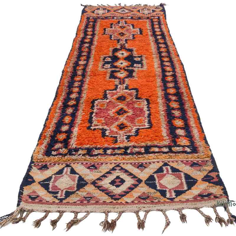 Vintage Tribal Runner Rug - 2' 8" x 9' 1" (32" x 109") - K0063533