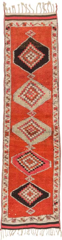 Vintage Tribal Runner Rug - 2' 11" x 10' 6" (35" x 126")